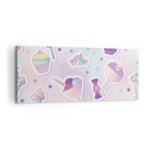 Lærredstryk - Billede på lærred - At have en fødselsdag hver dag - 120x50 cm