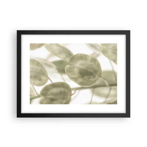 Plakat i sort ramme - I begyndelsen var der blade... - 40x30 cm