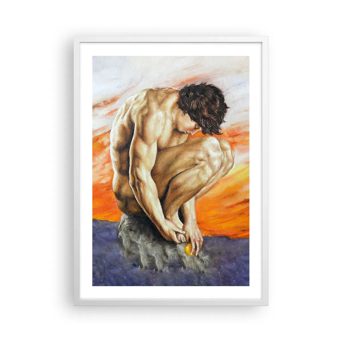 Plakat i hvid ramme - Sænket i sig selv - 50x70 cm