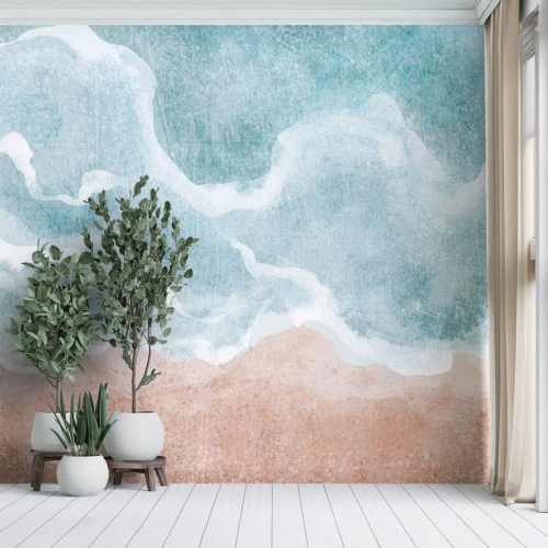Fototapet på mål Premium Sand - Abstraktion af skyer - Strand, Landskab, Hav
