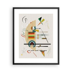 Plakat i sort ramme - Og verden griner - 40x50 cm