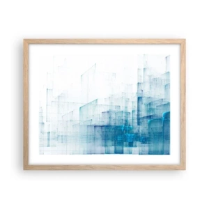 Plakat i ramme af lyst egetræ - Hvordan rummet blev til - 50x40 cm