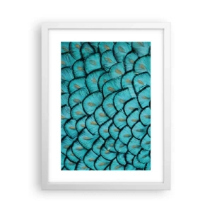 Plakat i hvid ramme - Den store fjer-galla - 30x40 cm