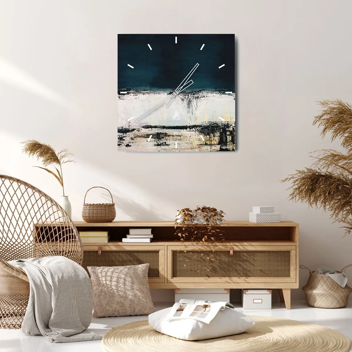 Vægur, Uret - Vandret sammensætning - 30x30 cm