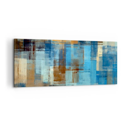 Lærredstryk - Billede på lærred - Gennem det blå slør - 100x40 cm