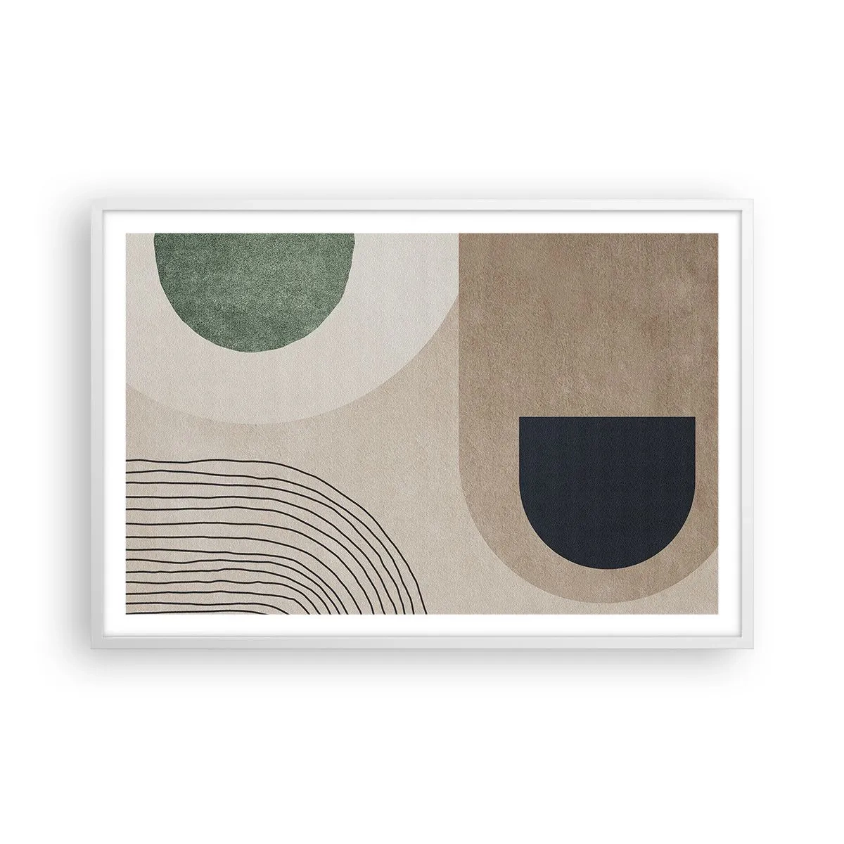 Plakat i hvid ramme - Blidheden i en oval - 91x61 cm