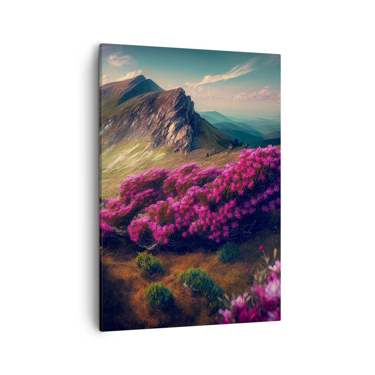 Lærredstryk - Billede på lærred - Sommer i bjergene - 50x70 cm