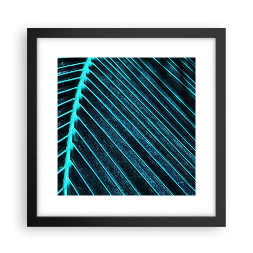 Plakat i sort ramme - Tekstur af grønt - 30x30 cm