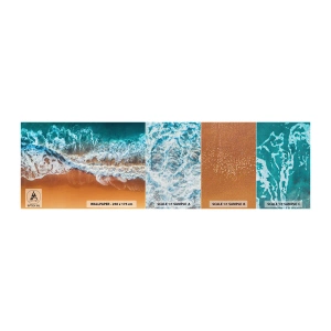 Prøve Fototapet Premium Canvas - Altid i tandem - Landskab, Hav, Strand - 100x30 cm