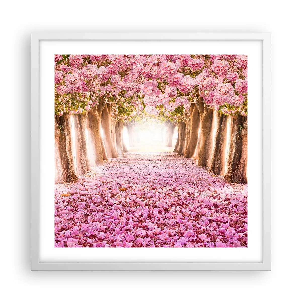 Plakat i hvid ramme - Vejen til paradis - 50x50 cm