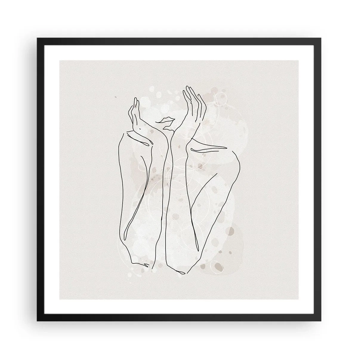 Plakat i sort ramme - En drømmende stund - 60x60 cm