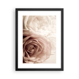 Plakat i sort ramme - I rosens hjerte - 30x40 cm