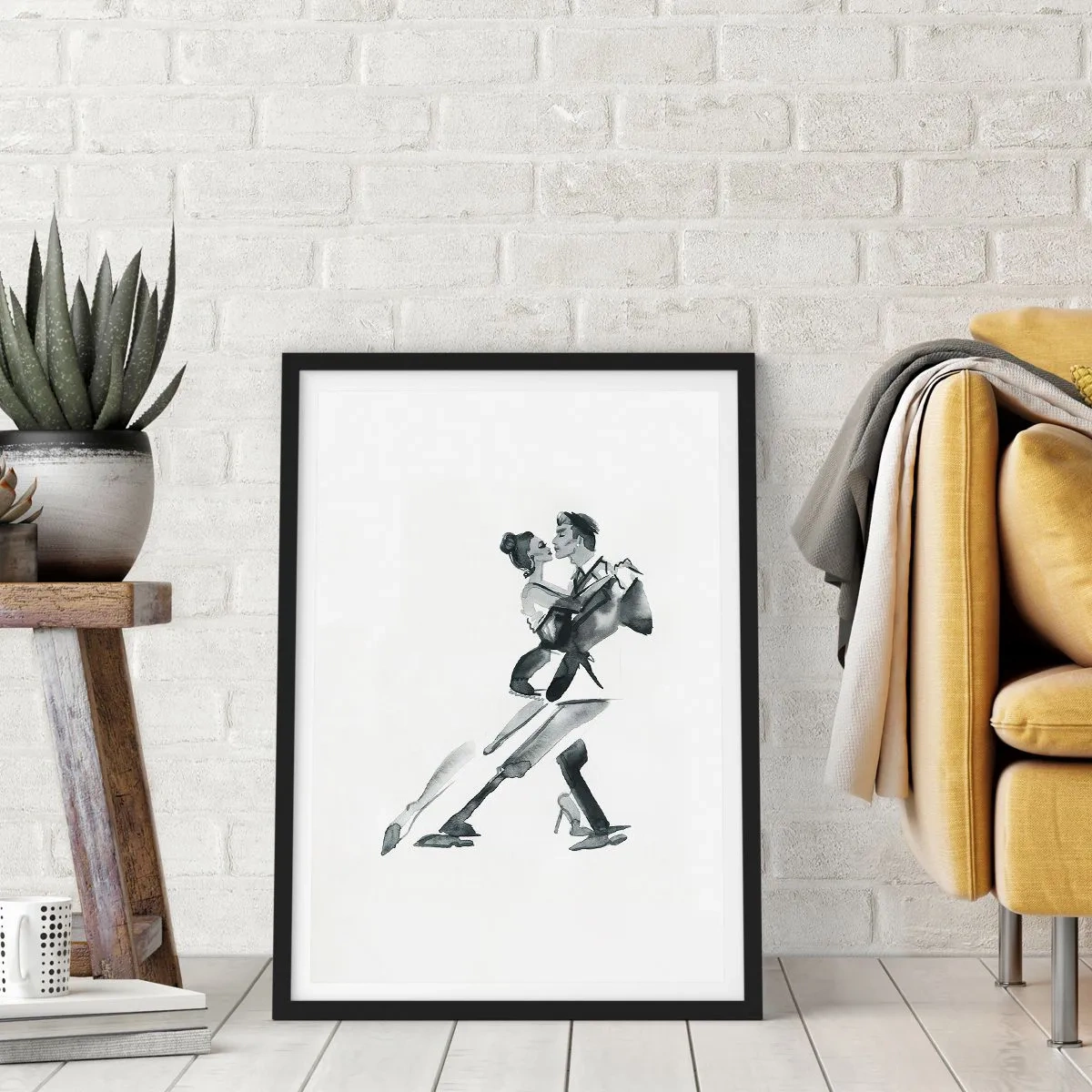 Plakat i sort ramme - I én rytme - 70x100 cm