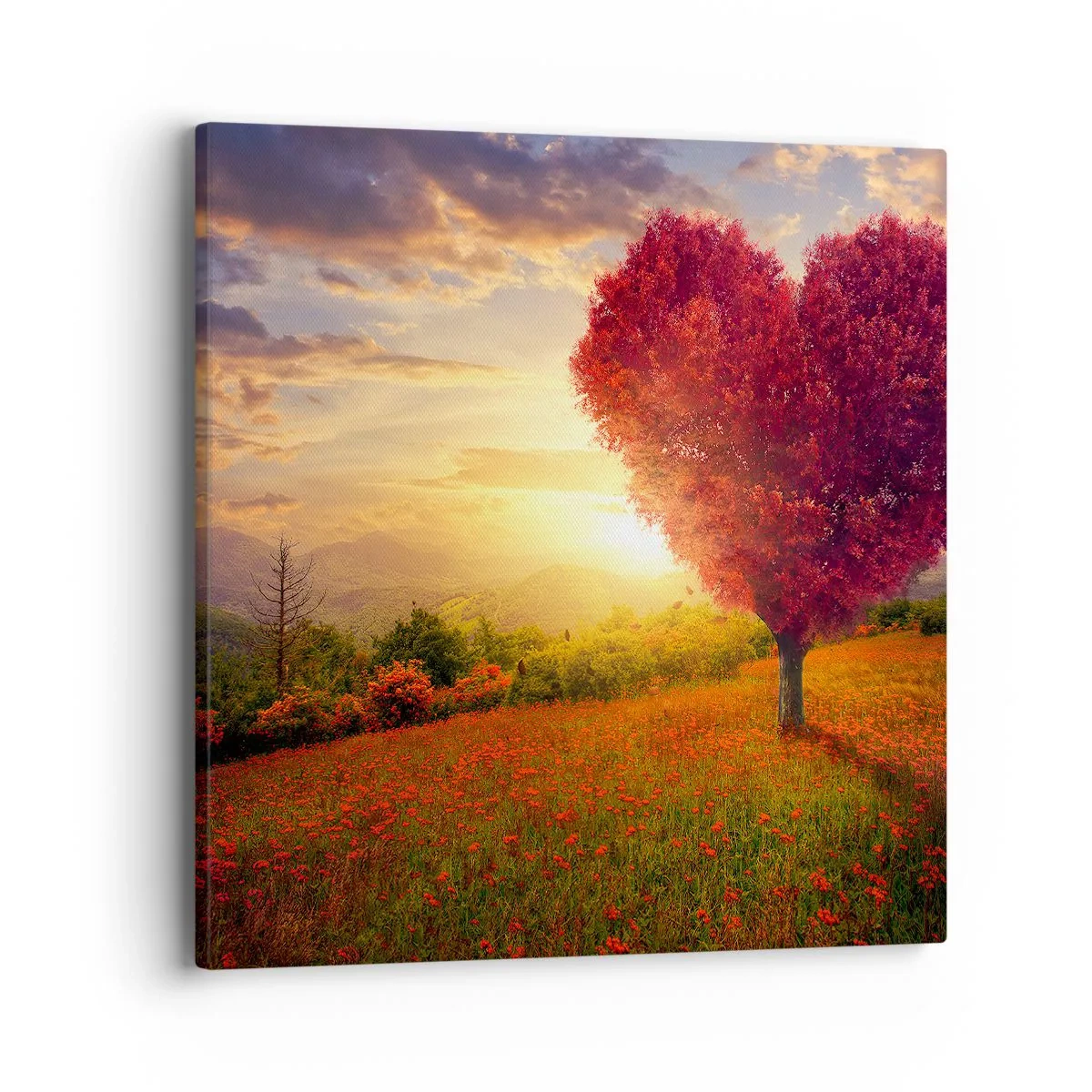 Lærredstryk - Billede på lærred - Det griber om hjertet - 40x40 cm