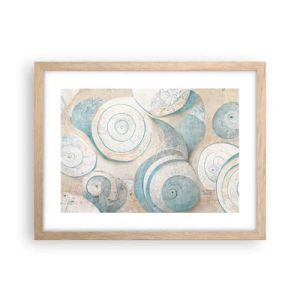 Plakat i ramme af lyst egetræ - Hvad gemmer skallen på? - 40x30 cm