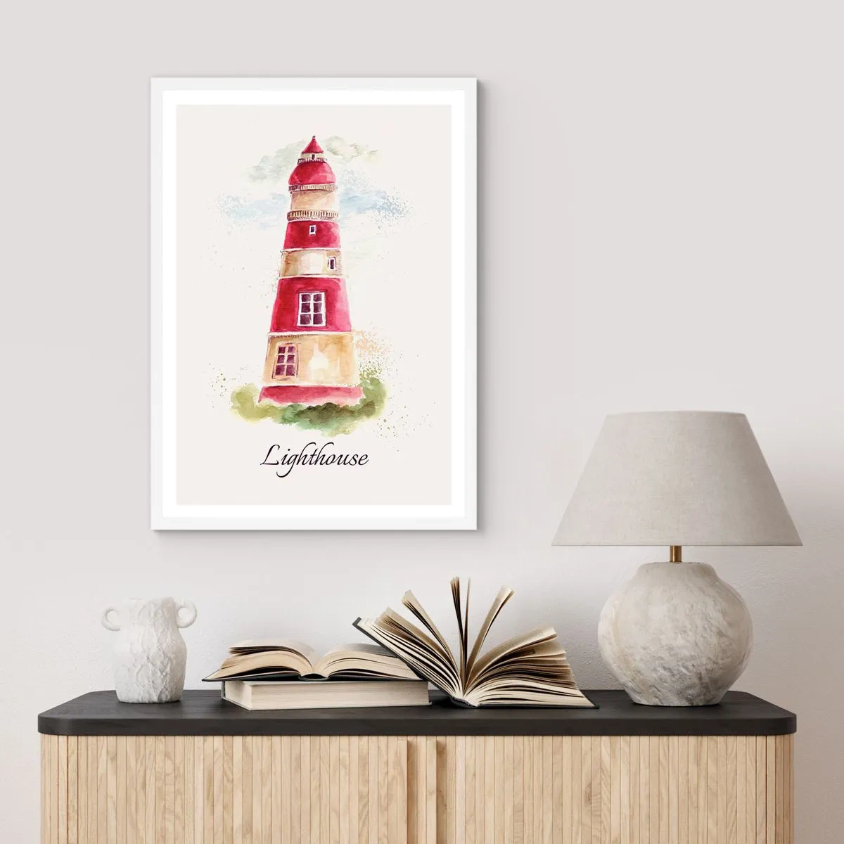 Plakat i hvid ramme - Altid vejret omkring - 40x50 cm