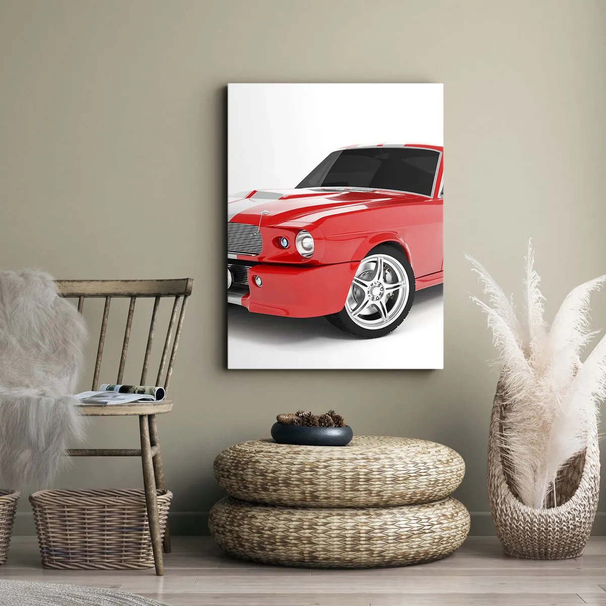 Lærredstryk - Billede på lærred - Mustang så hurtigt som vinden - 45x80 cm
