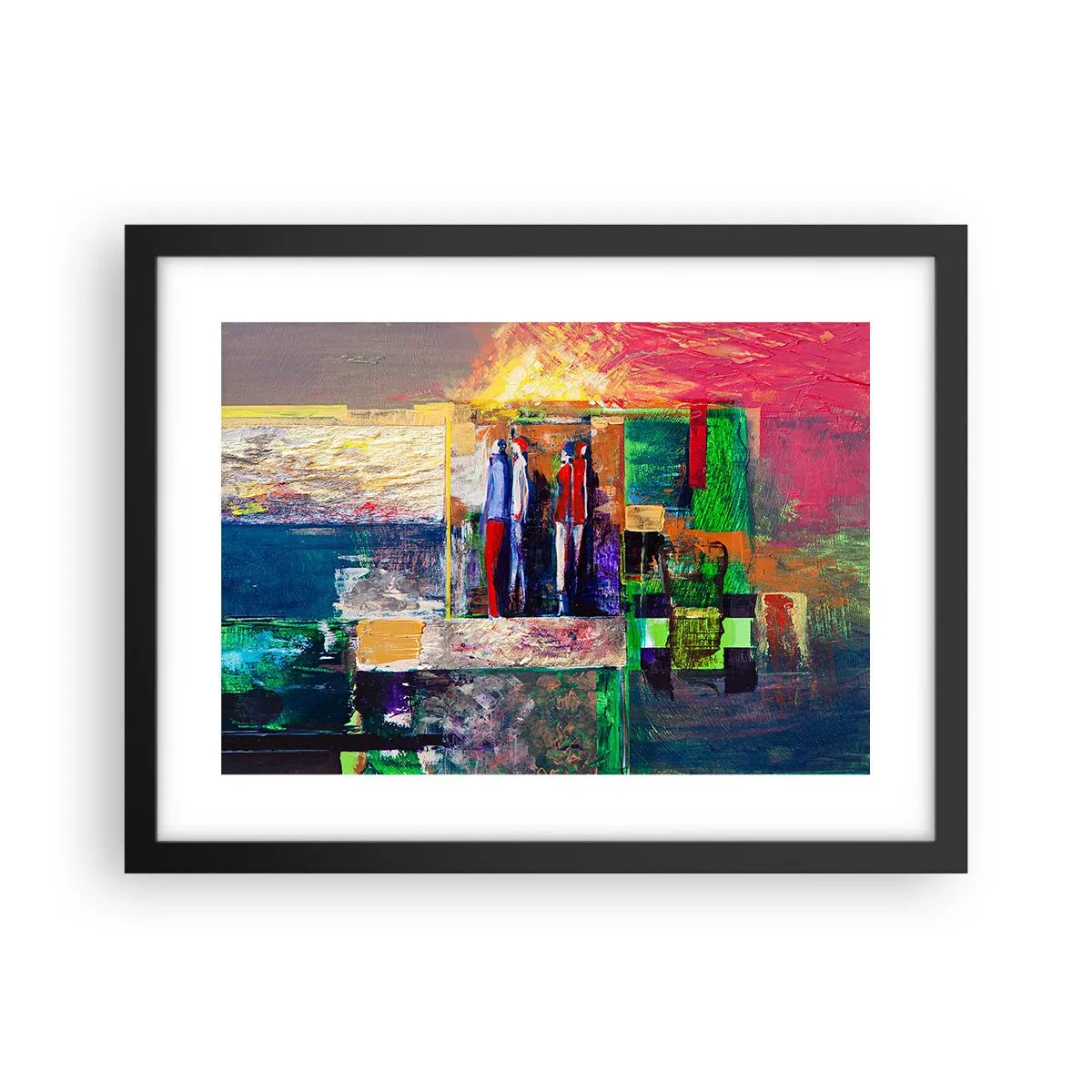 Plakat i sort ramme - Forhold og følelser - 40x30 cm