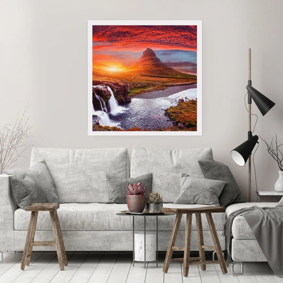Plakat - En udsigt over Midgård - 60x60 cm