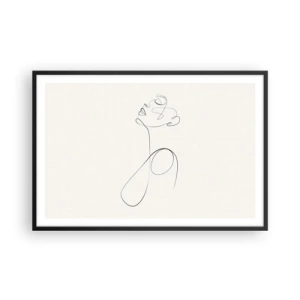 Plakat i sort ramme - Sløjfet i drømme - 91x61 cm