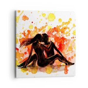 Lærredstryk - Billede på lærred - Og der var lys - 70x70 cm