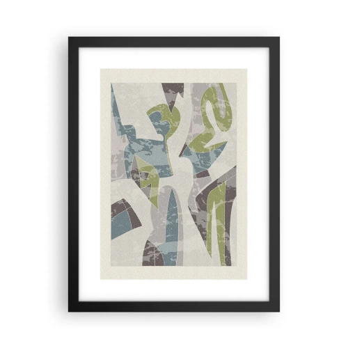 Plakat i sort ramme - Komposition bag glas - 30x40 cm