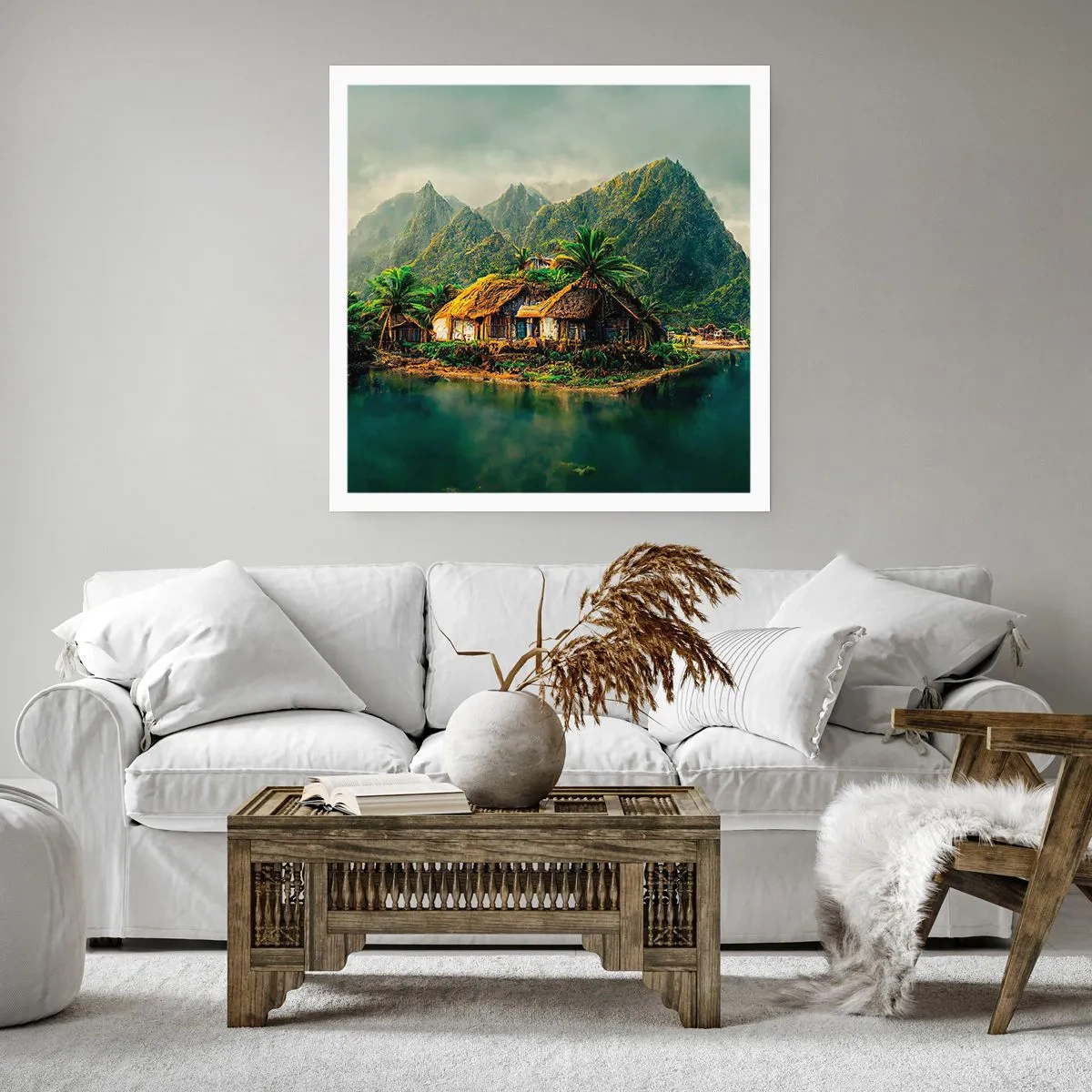 Plakat - Tropisk paradis - 50x50 cm