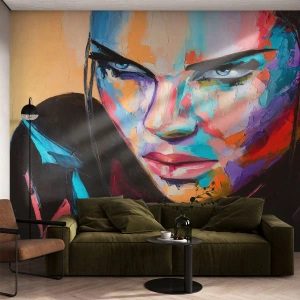 Fototapet Selvklæbende Deluxe Sticker - Vild i hjertet - Kvinde, Portræt af en kvinde, Pige - 200x140 cm