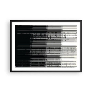 Plakat i sort ramme - Bølger og vibrationer - 70x50 cm