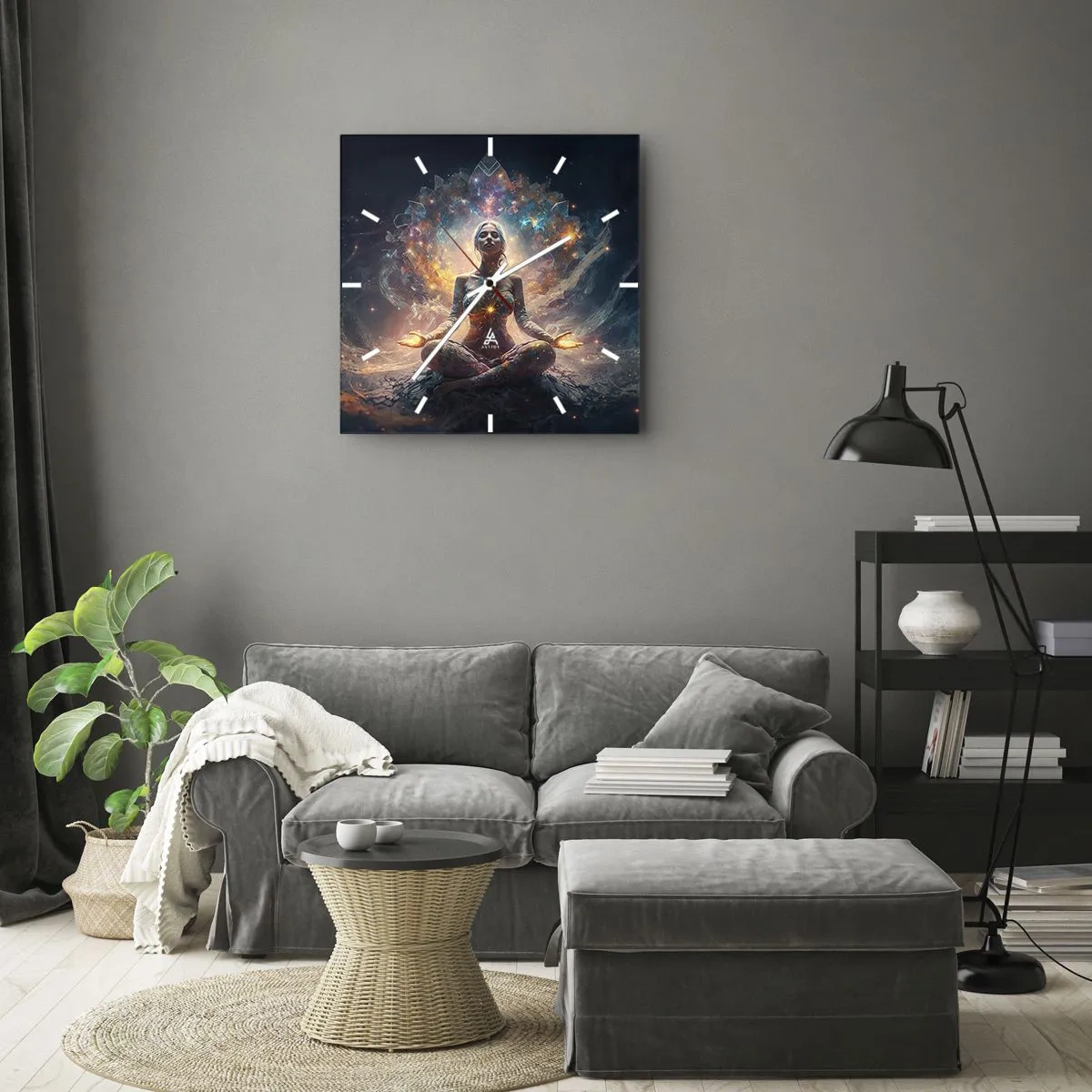 Vægur, Uret - Flow af god energi - 30x30 cm