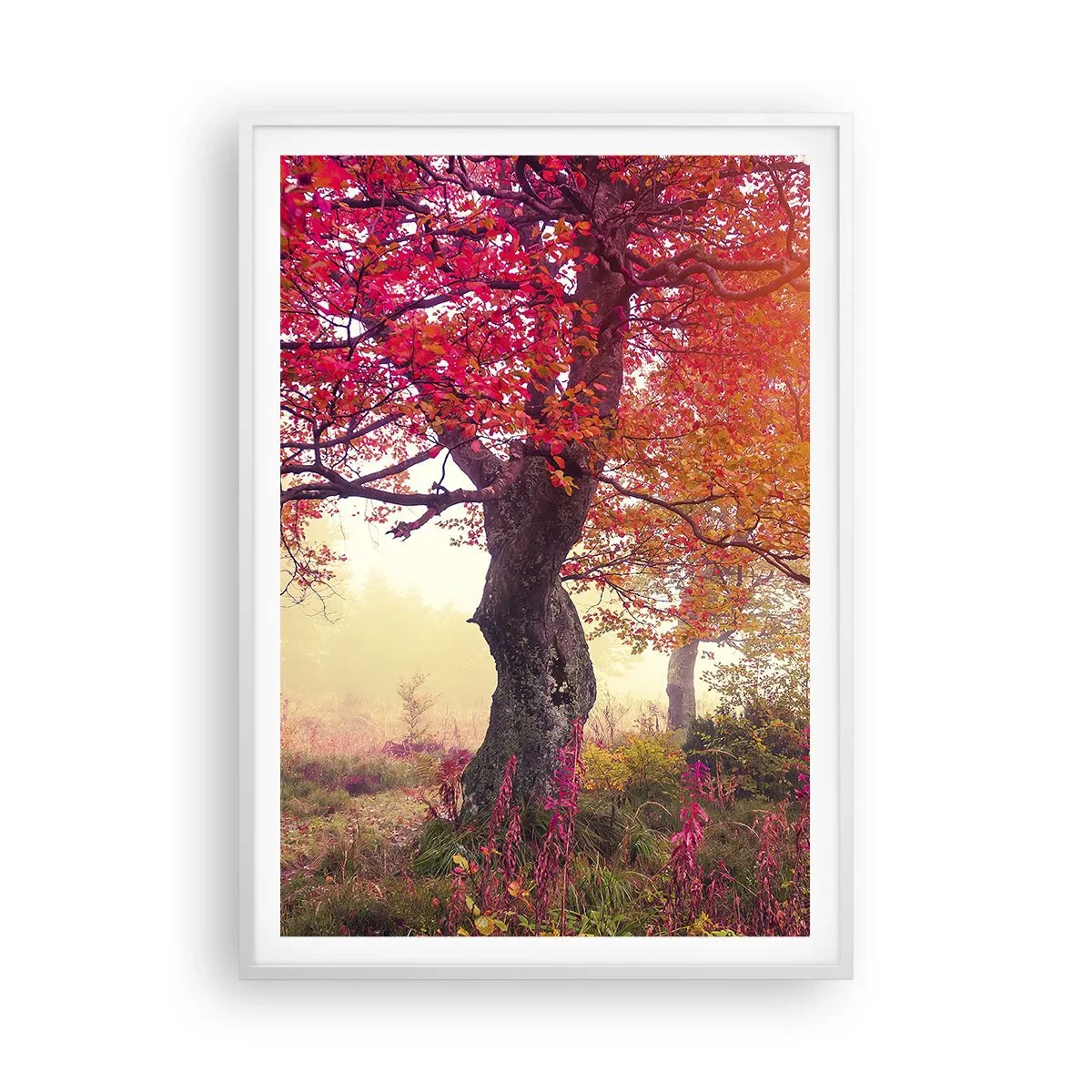 Plakat i hvid ramme - Et væld af blomstring - 70x100 cm