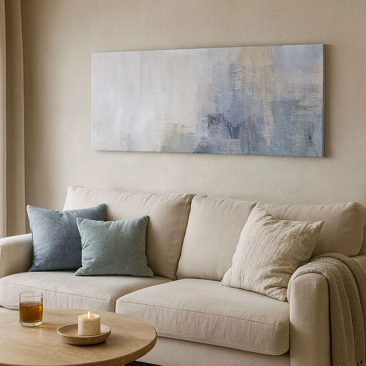 Lærredstryk - Billede på lærred - Farvetoner og akkorder - 100x40 cm