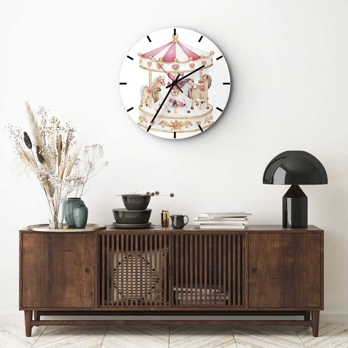 Vægur, Uret - Barndommens søde verden - 30x30 cm