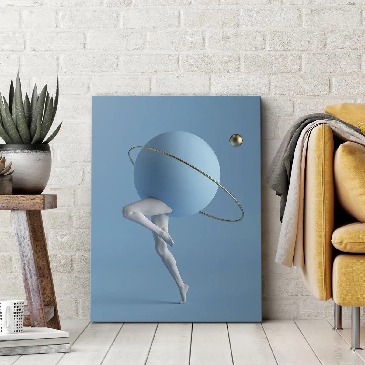 Lærredstryk - Billede på lærred - Og planeterne går amok - 80x120 cm