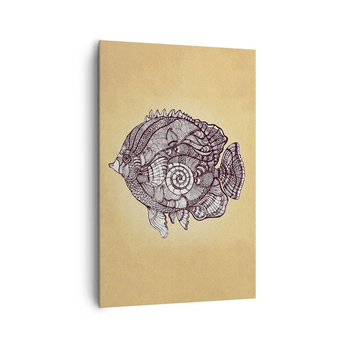 Lærredstryk - Billede på lærred - Fra et hav af ornamenter - 80x120 cm