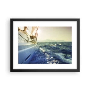 Plakat i sort ramme - For eventyr - 40x30 cm
