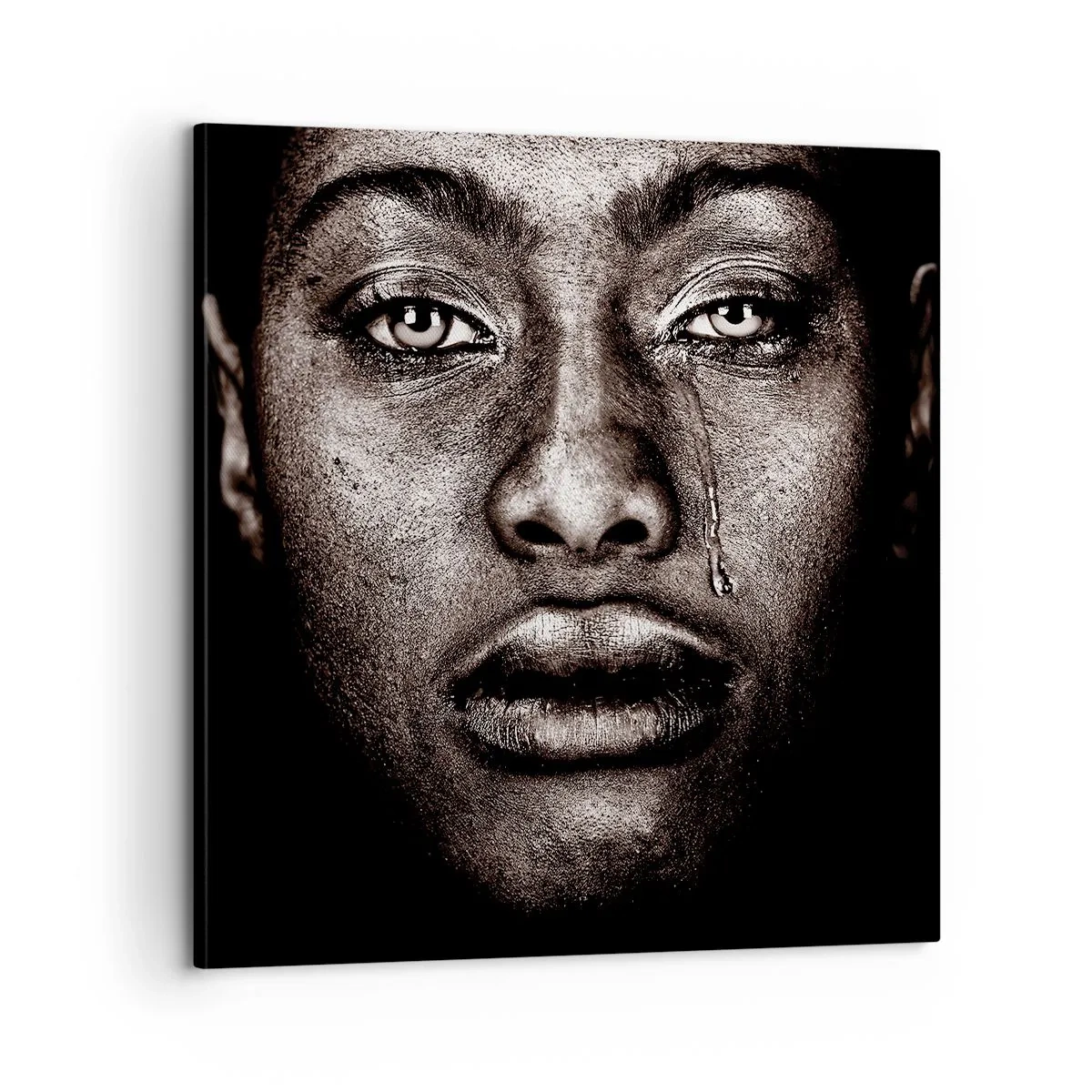 Lærredstryk - Billede på lærred - Én tåre - 60x60 cm