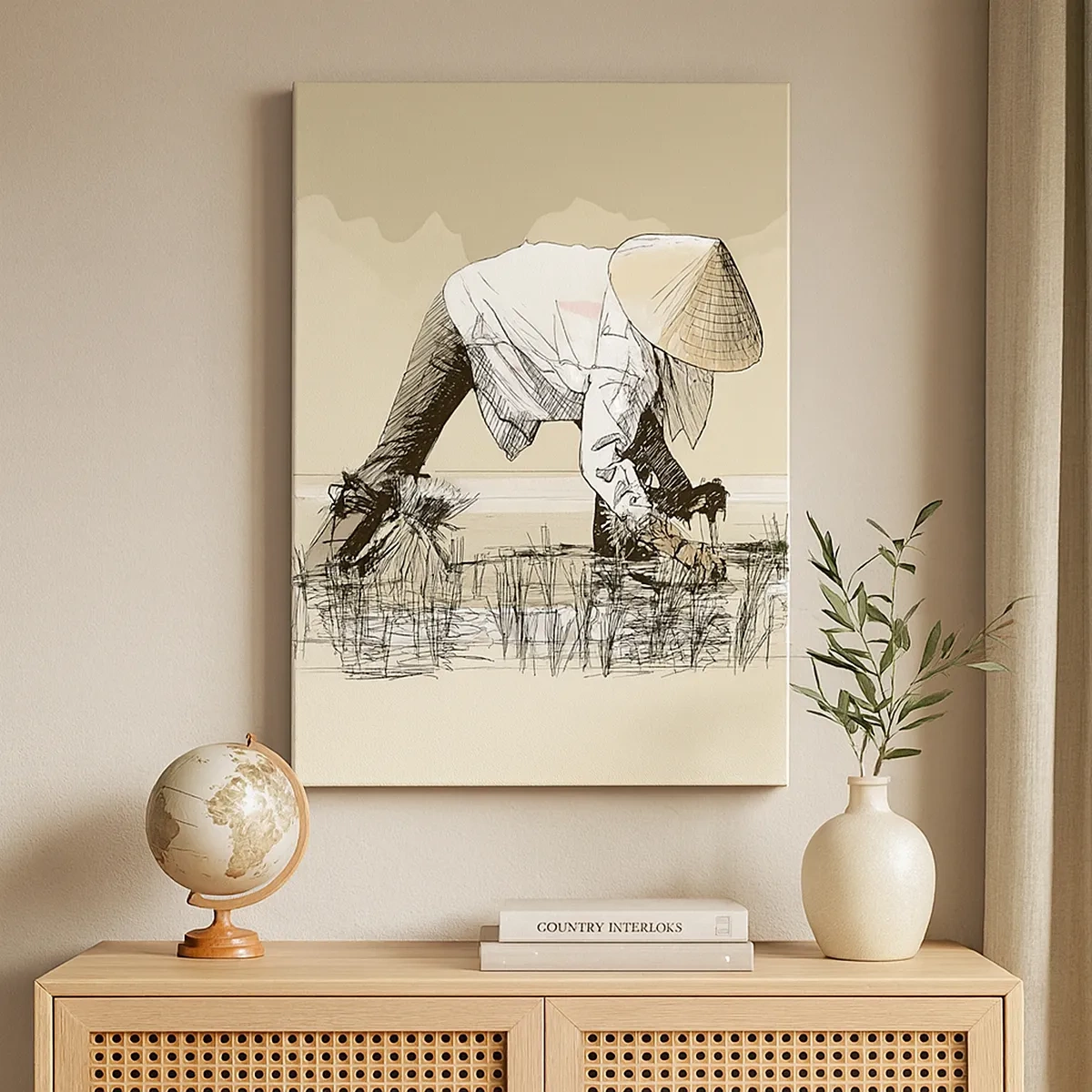 Lærredstryk - Billede på lærred - God høst - 50x70 cm