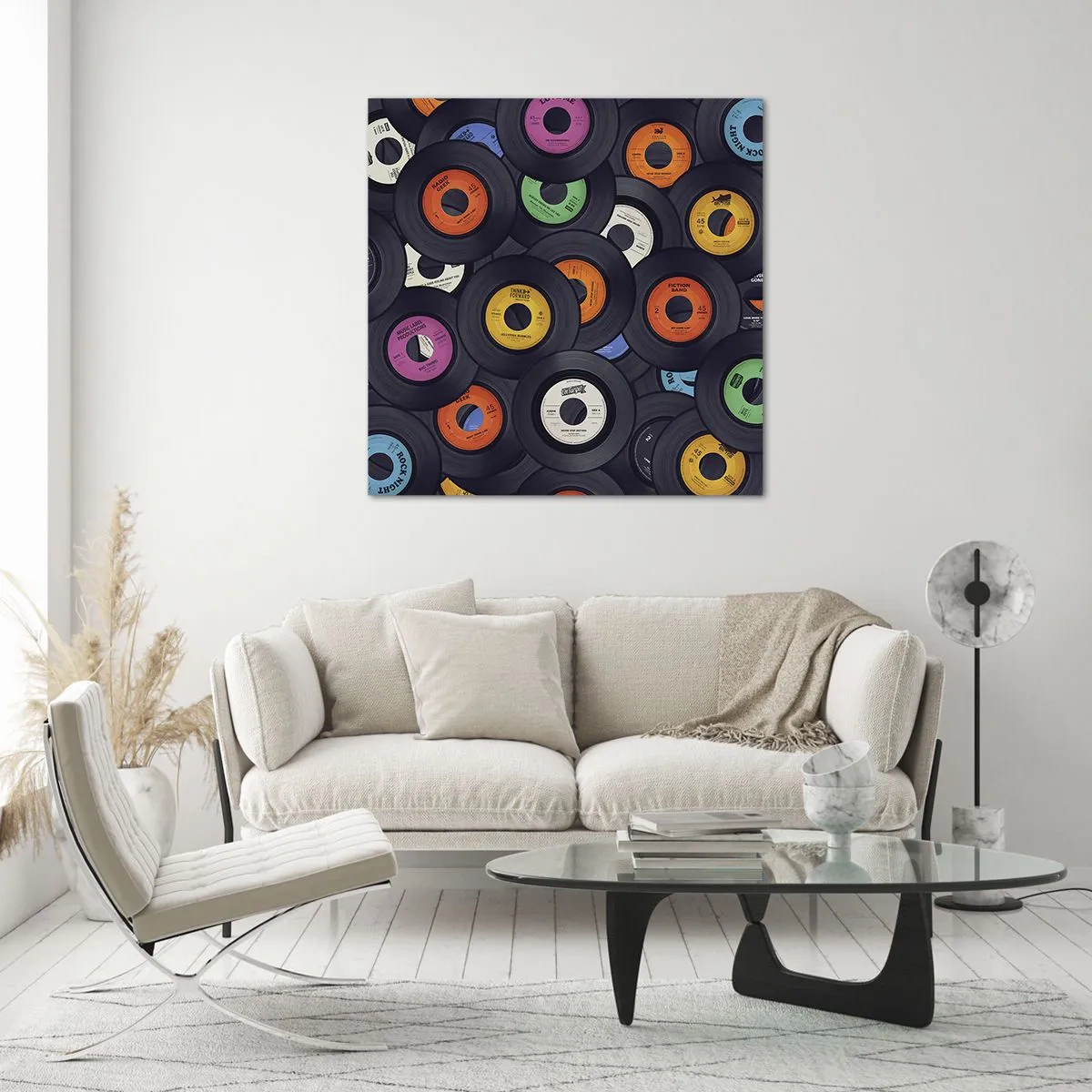 Billede på glas - Farver fra klassikerne - 30x30 cm