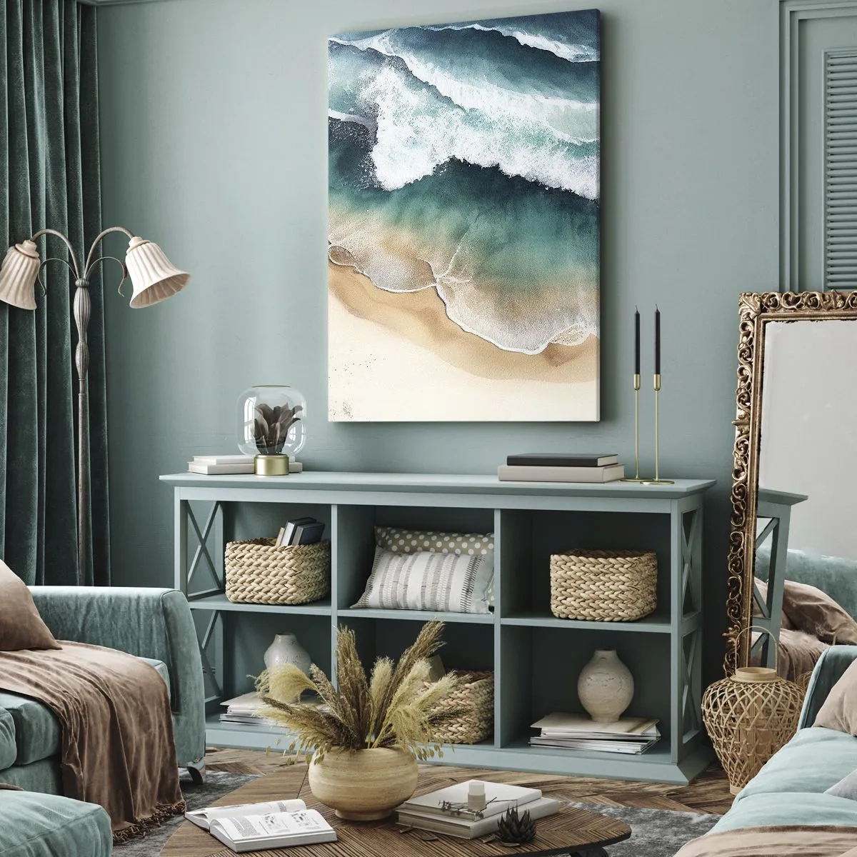 Lærredstryk - Billede på lærred - Et evigt møde - 50x70 cm