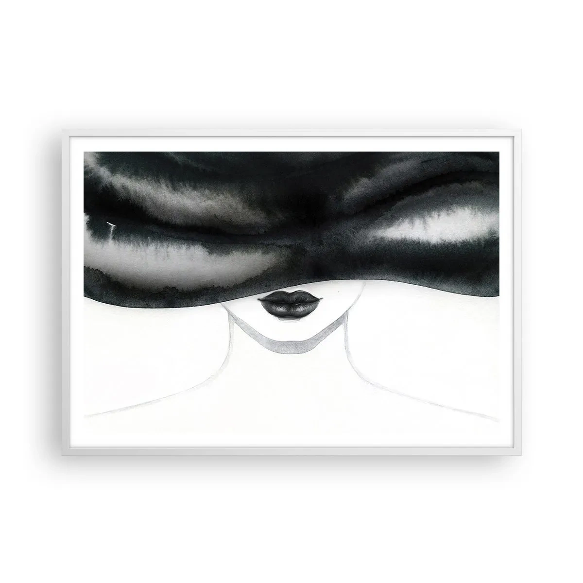 Plakat i hvid ramme - Et sensuelt mysterium - 100x70 cm