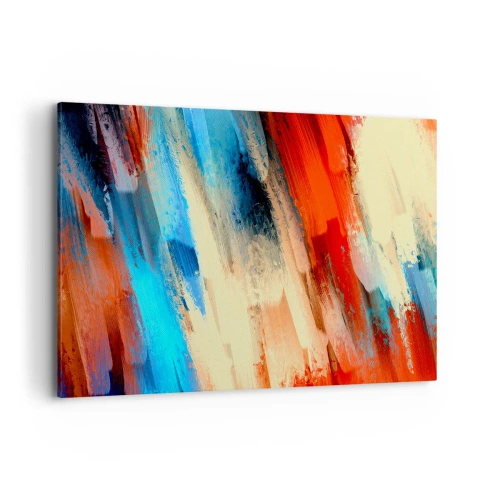 Lærredstryk - Billede på lærred - En kaskade af farver - 100x70 cm