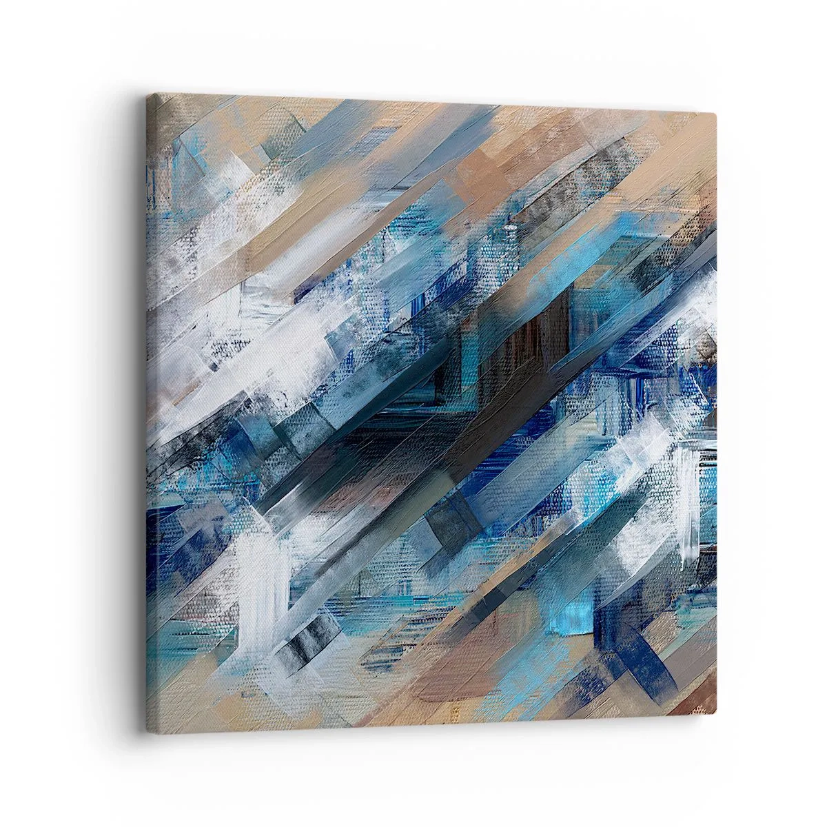 Lærredstryk - Billede på lærred - På en blå skråning - 30x30 cm