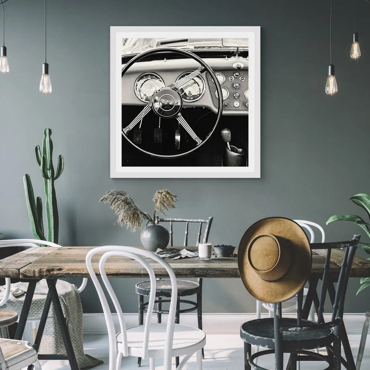 Plakat i hvid ramme - En drøm for samlere - 50x50 cm