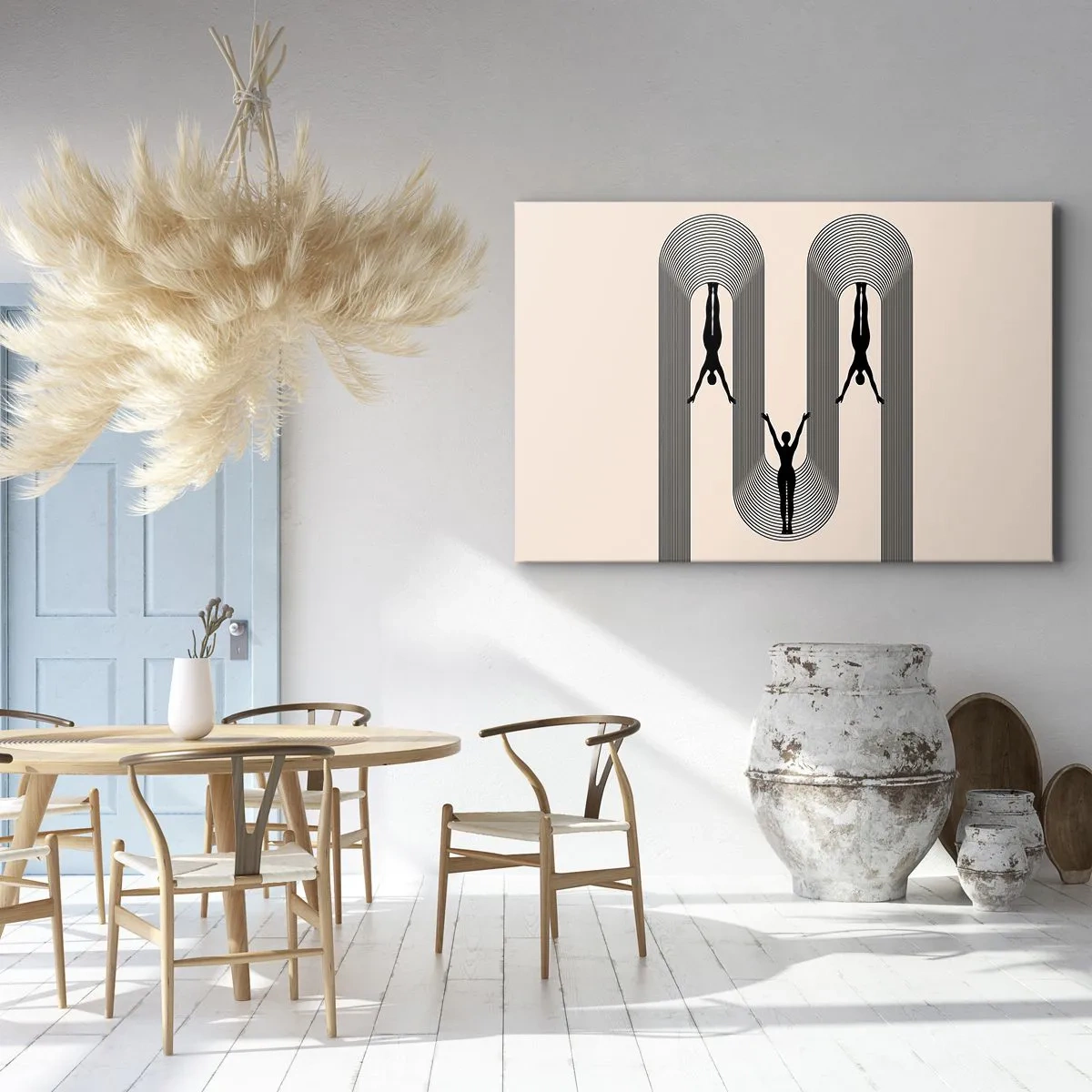 Lærredstryk - Billede på lærred - På hovedet nedad - 100x70 cm