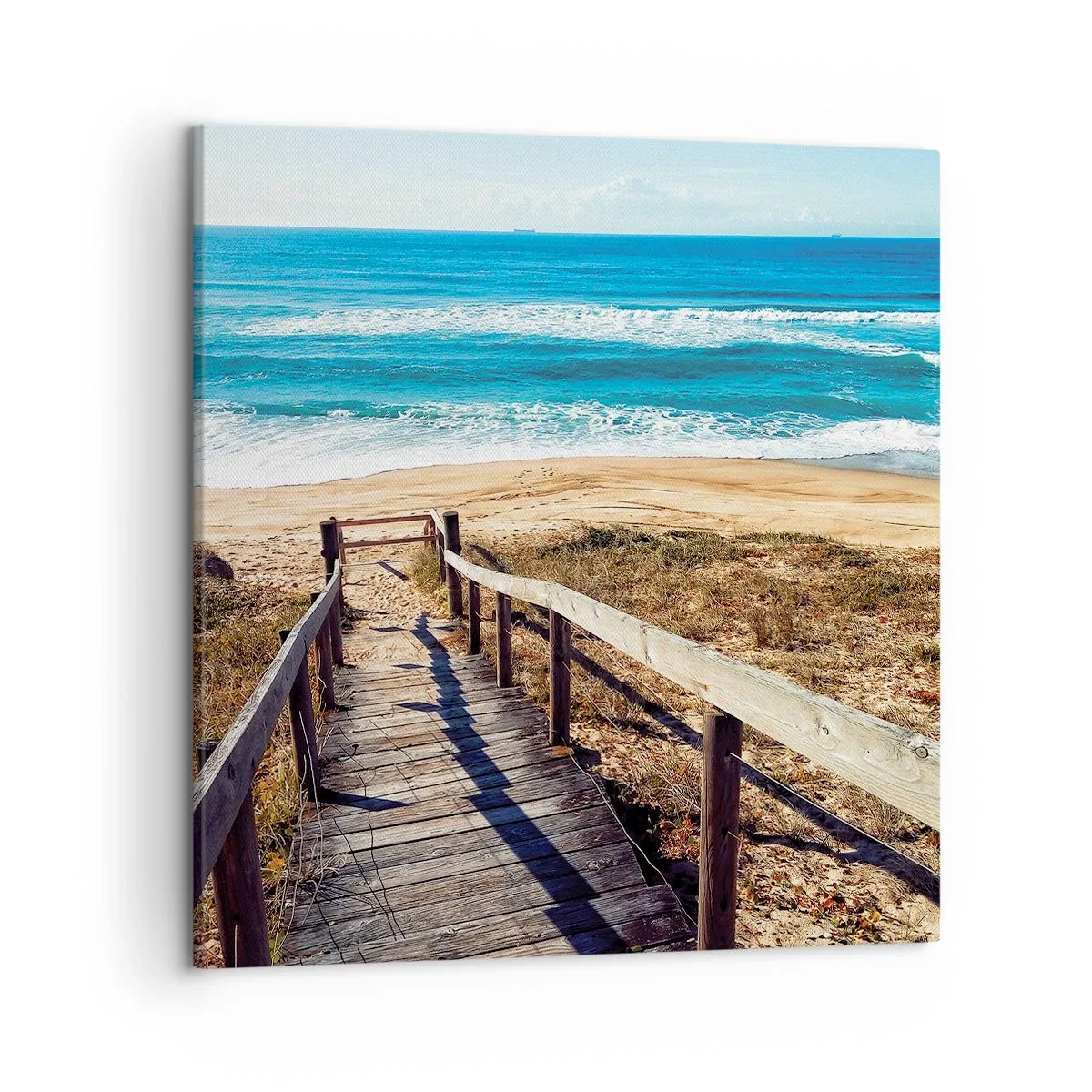 Lærredstryk - Billede på lærred - Løb! - 50x50 cm