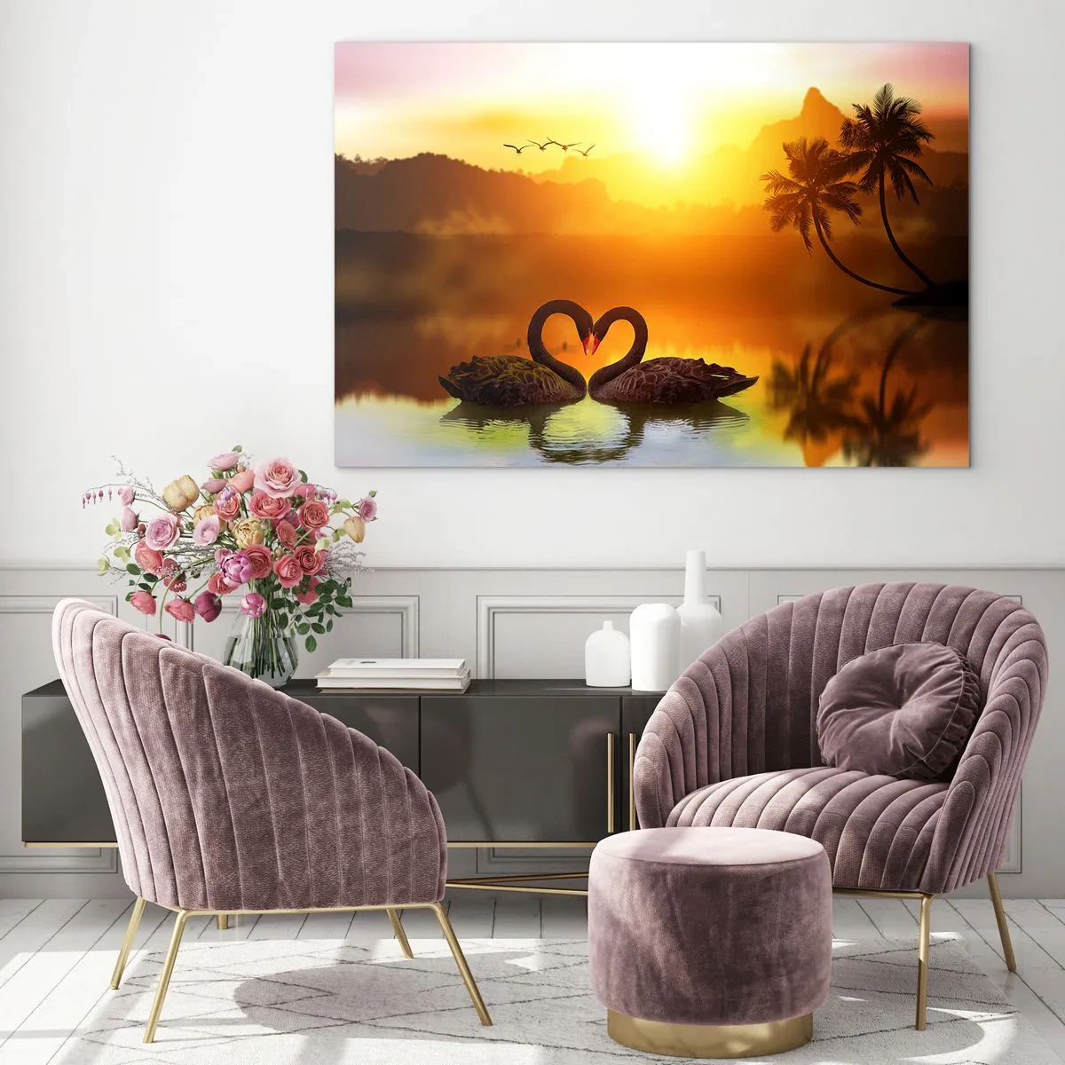 Billede på glas - Alt til parring - 120x80 cm