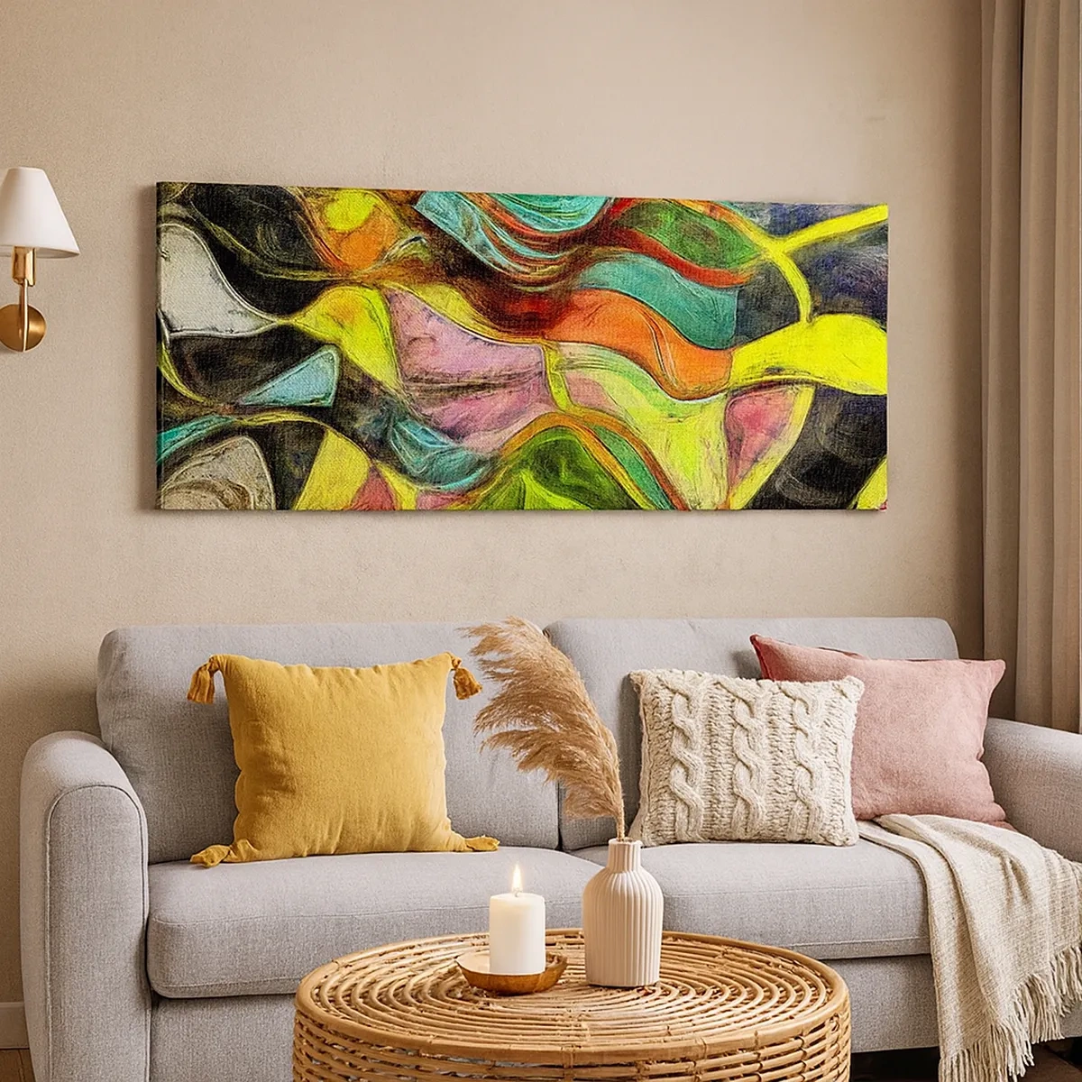 Lærredstryk - Billede på lærred - Bevægelse er liv - 30x30 cm