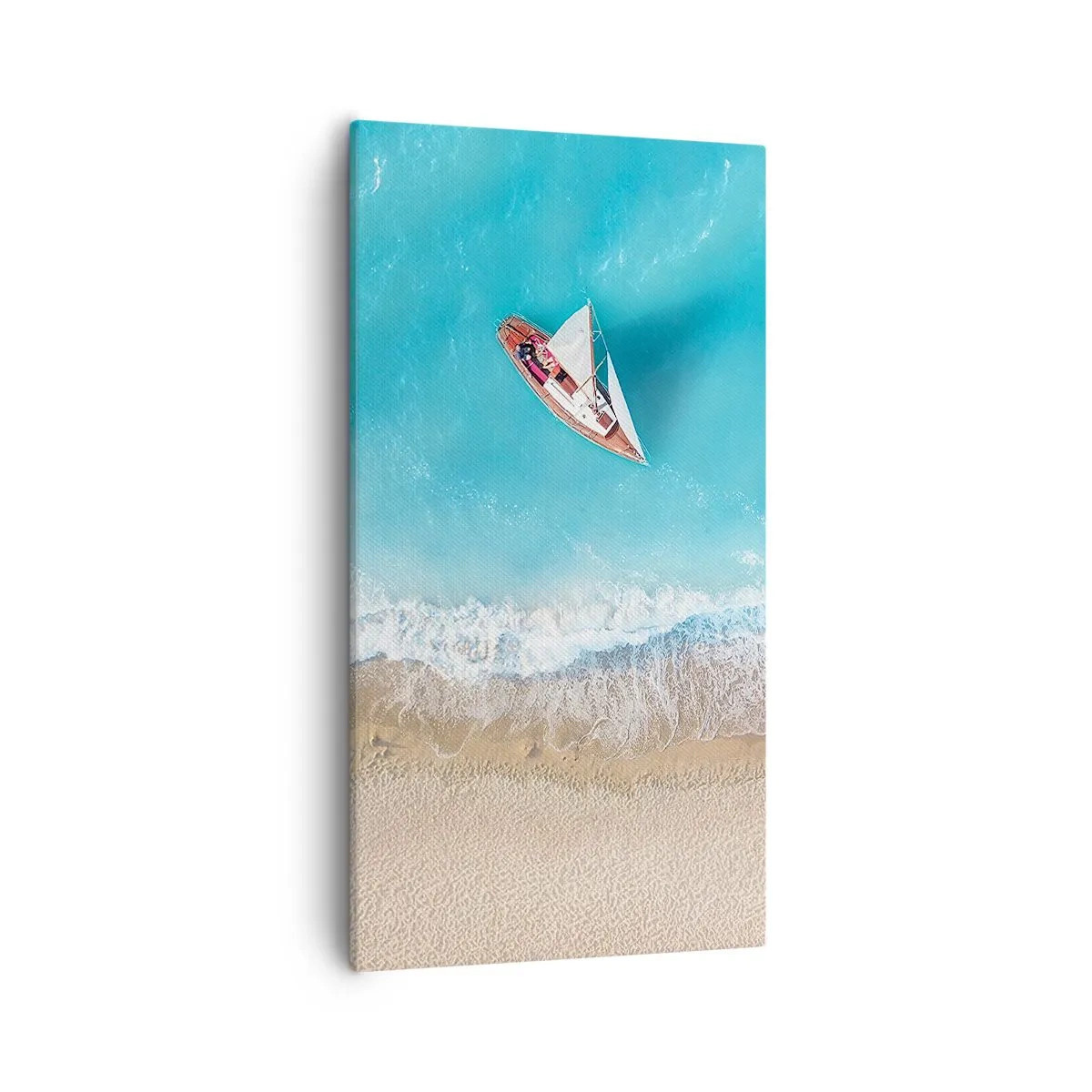 Lærredstryk - Billede på lærred - På grænsen mellem blå og guld - 55x100 cm