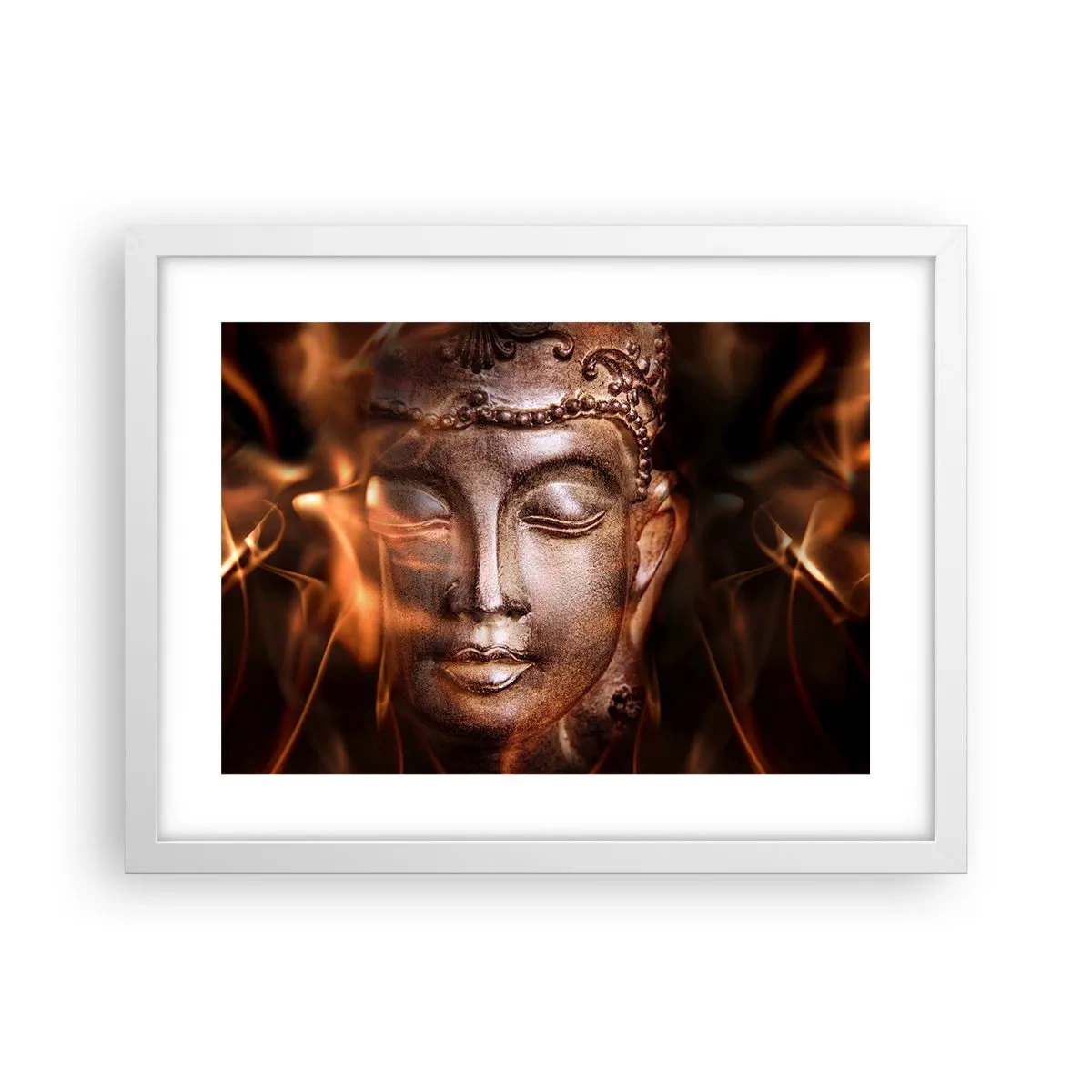 Plakat i hvid ramme - Den eksisterer kun her og nu - 40x30 cm